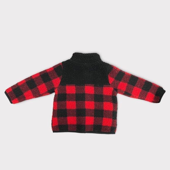 old NAVY | 3/$15 Red and Black Checkered Zip Up Sweater - Picture 3 of 3